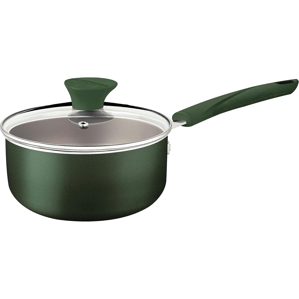 Tramontina One-handed Pot Saucepan Leaf LYF 18cm Aluminum Non-stick Fluorine Coated Glass Lid For Gas Fire Only Lightweight Non-Stick Dishwasher Safe Recycled Resin 28319/218 TRAMONTINA