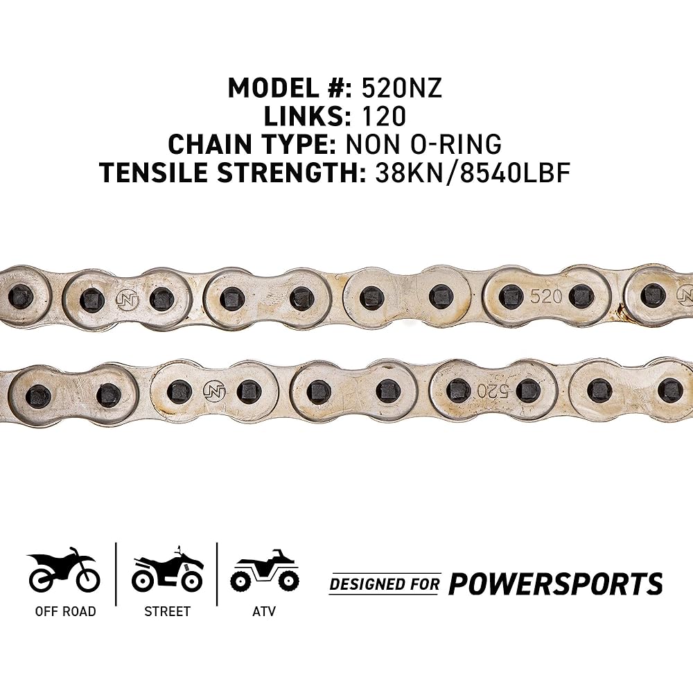 NICHE 520 Drive chain 120 Link Standard Non O Ring Connection Master Link