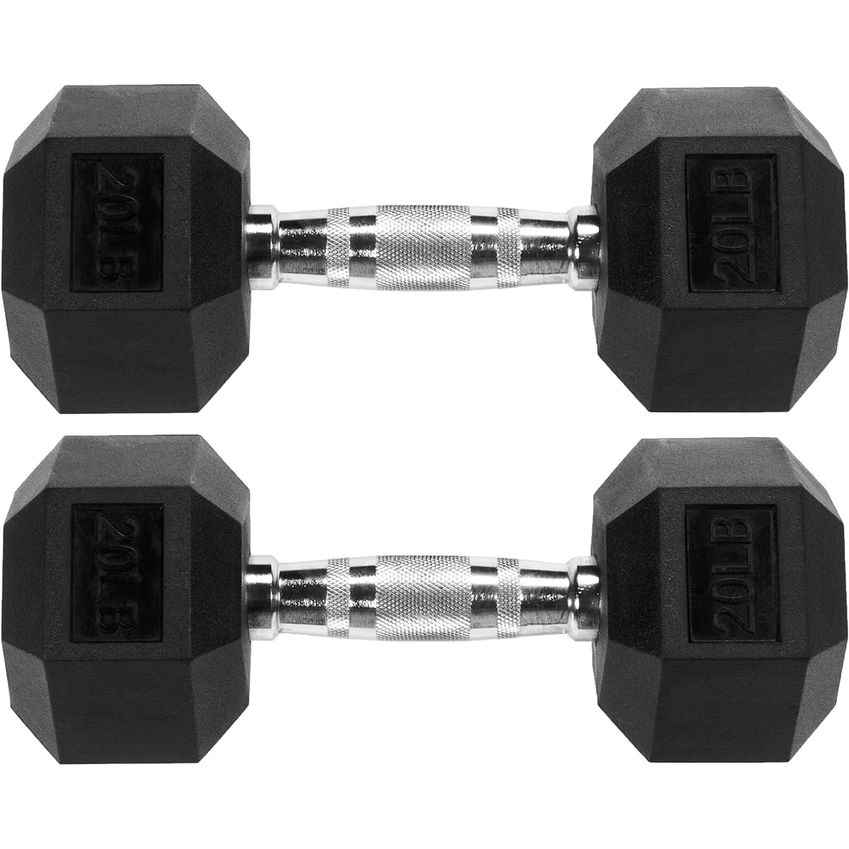 Sporzon Hexagonal Dumbbell Pair Rubber Encored Black [Regular Japanese Import Product] HEX
