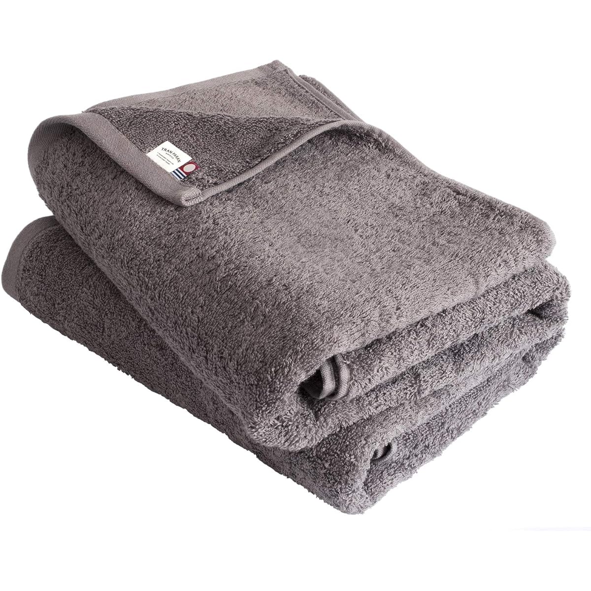 Tramparan Imabari Towel Bath Towel Set of 2 Luxe Made in Japan Thick Hotel Specifications Water Absorbing 100% Cotton (Cocoa Brown)