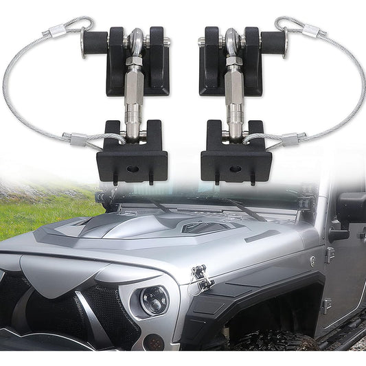 SUKEMICHI JK Bonnet Latch Jeep Rock Food Latch Jeep Langler JK Unlimited Sahara 2007-2017 Bonnet flutter eliminated aluminum 1 pair