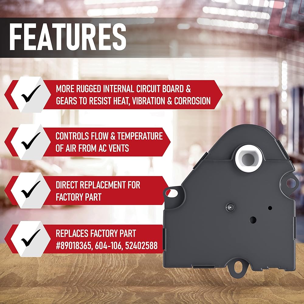 HVAC Blend Door Actuator -Replacement 89018365 604-106 52402588 -Chevrolet Shabee GMC 1994-2012 -Silverado 1500 2500 Taho Sierra -HVAC Blend Control actuator