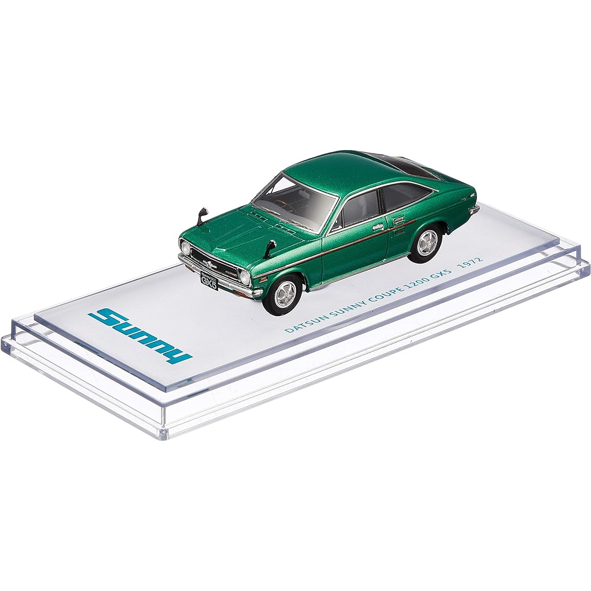ENIF 1/43 Nissan Sunny 1200 GX5 Coupe 1972 Green Metallic Finished Product