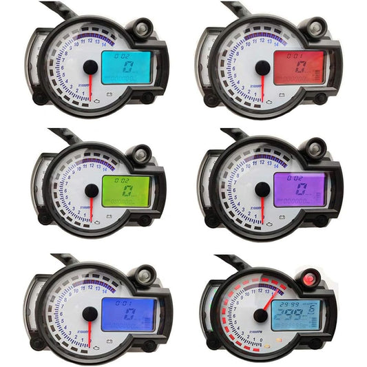 SAMDO Motorcycle Speedometer 299 Kmh Mph 7 Colors 14000RPM Tachometer ATV Quad Frenzy Universal Digital Speedometer