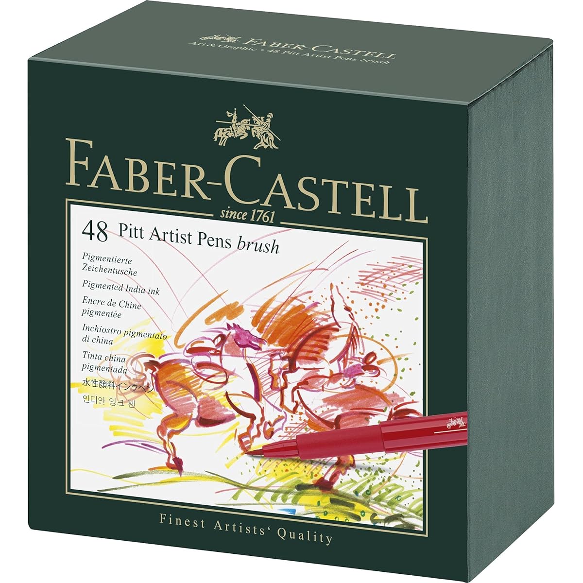 Faber-Castell Pitt Artist Pen Set Studio Box 48 Colors Set 167148 [Genuine Japanese Product]