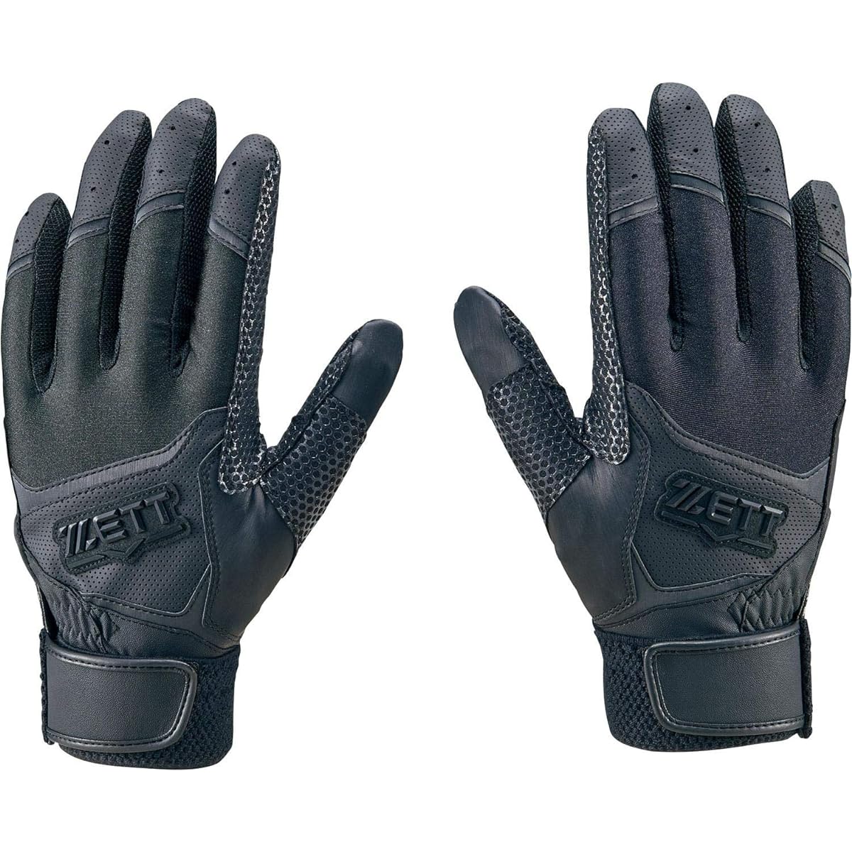 ZETT Baseball Batting Gloves, For Both Hands, Compatible with High School Baseball Rules, Palm Silicone Treatment, White (1100), S Size, BG519HS