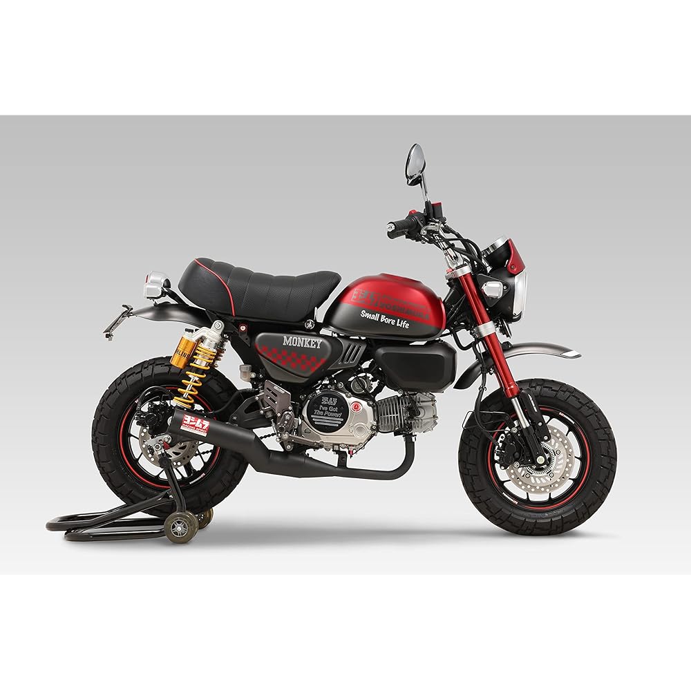 YOSHIMURA Full Exhaust Monkey 125(21) Straight 762 Cyclone Government Certified Machine Bent Black Paint YOSHIMURA 110A-44F-6660