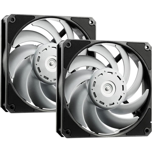 XPG VENTO PRO 120 PWM Case Fan 12cm 120mm Set of 2 [NIDEC Gentle Typhoon Base Max 28dBA / 2150rpm] VENTOPRO120PWM-DS