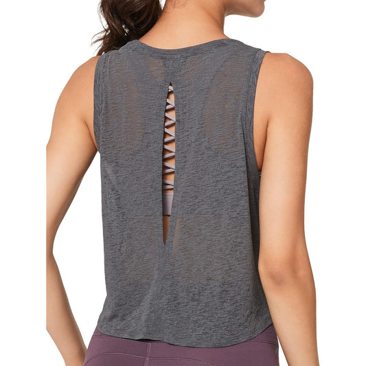 [Yvette] Yvette Tank Top Women's Hot Yoga Sleeveless Stylish Quick Dry Lightweight Stretch Body Covering Large Size Yoga Fitness Sports Inner Tops