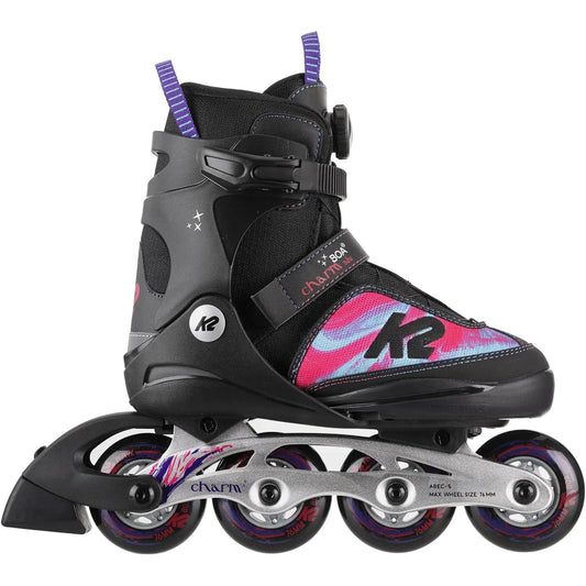 [Ketsu] Junior Inline Skate Charm Boa CHARM BOA ALU Purple I21020040 1-5/19.5cm-23.0cm