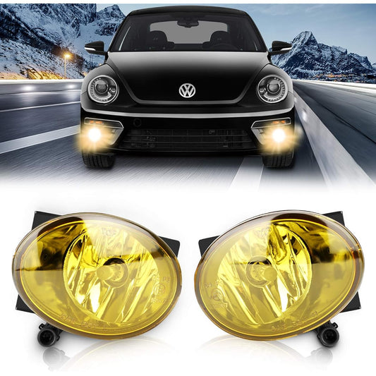 TANGMIGE Fog Light Lamp 2010-2015 Volkswagen Golf Hatchback/Wagon Volkswagen Jetta Sedan/Wagon Volkswagen Beargen Volkswagen EOS Premium VW Accessories 1 Pair Yellow Lens
