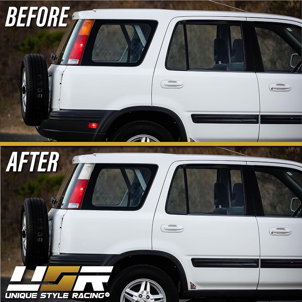 USR DEPO 97-01 CRV Tail Light-JDM Style Red/Clear Lens Rear Tail Lamp Set (left+right) 1st generation 1997-2001 Compatible with Honda CR-V