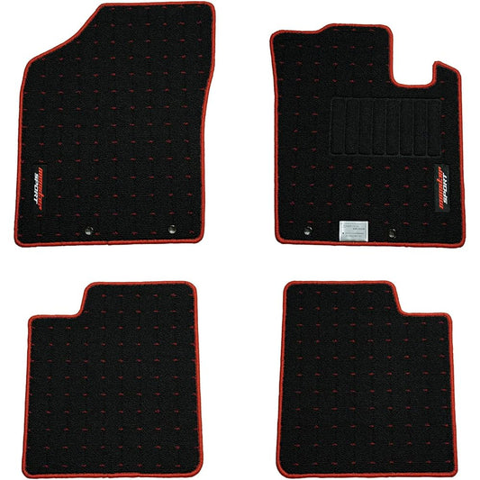 MONSTER SPORT Floor Mat Alto Works/Alto [HA36S] For 5MT Cars Black x Red 894500-7300M