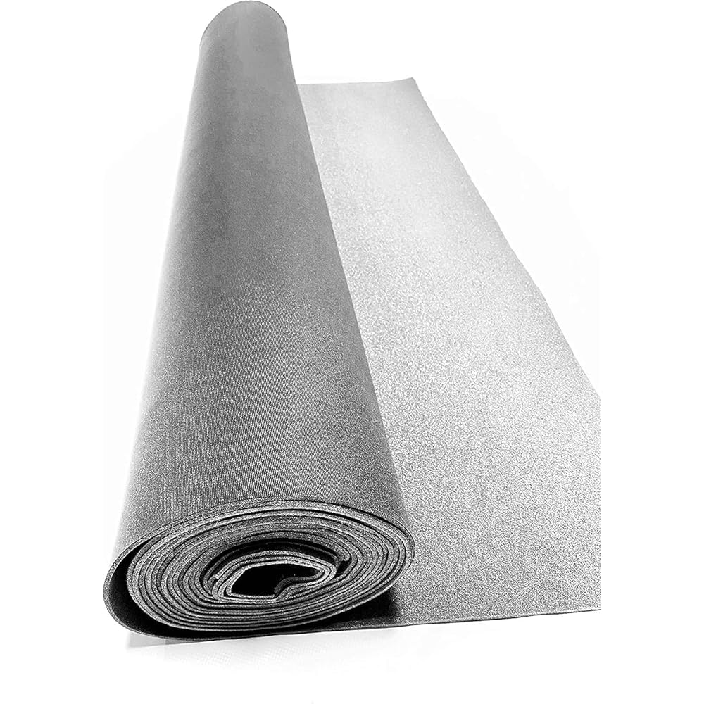 Dark Gray/Charcoal Auto Headliner 3/16 Inch foam backing fabric width 60 inches x 120 inches (10 feet)