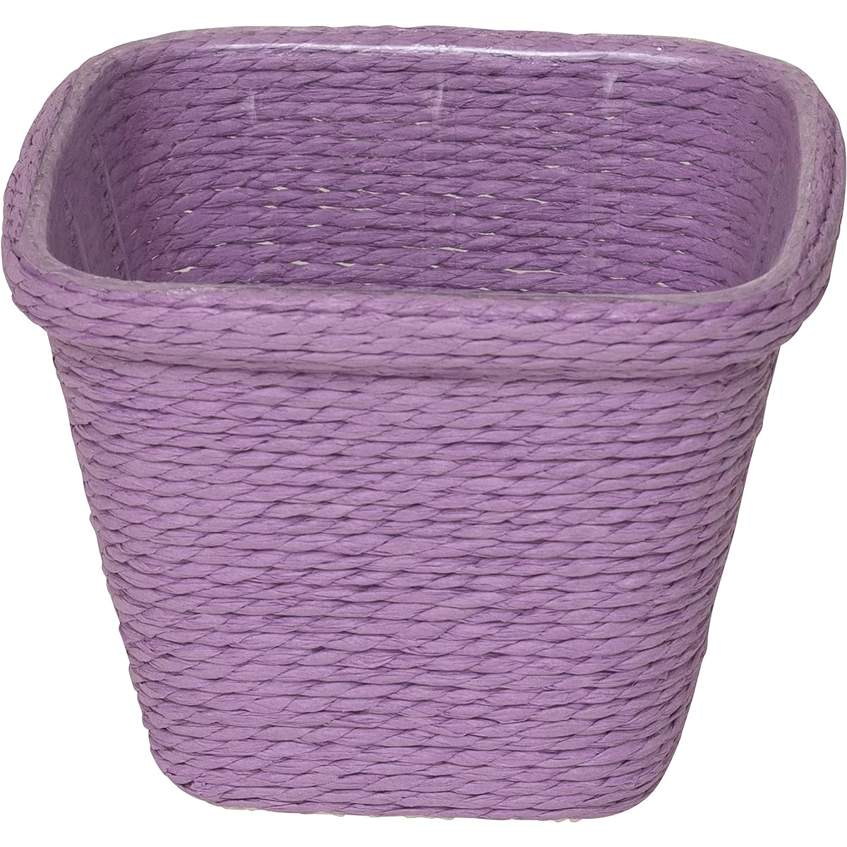 Lead Style Paper Rope Basket Square D3 Lavender No. 3 Pot Size W10 x D10 x H9cm LS-004LV