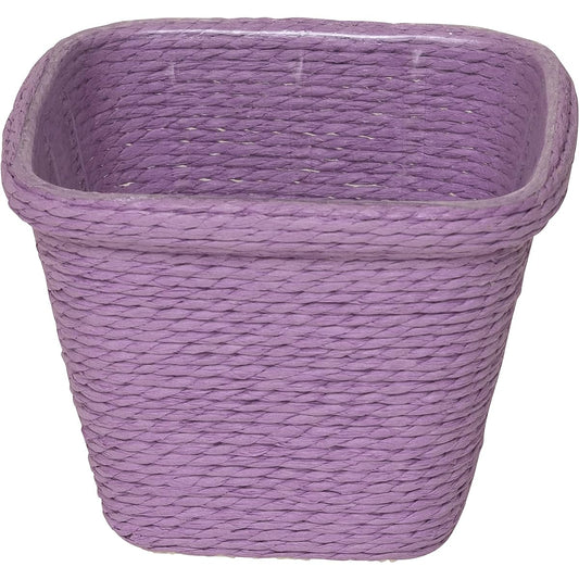 Lead Style Paper Rope Basket Square D3 Lavender No. 3 Pot Size W10 x D10 x H9cm LS-004LV