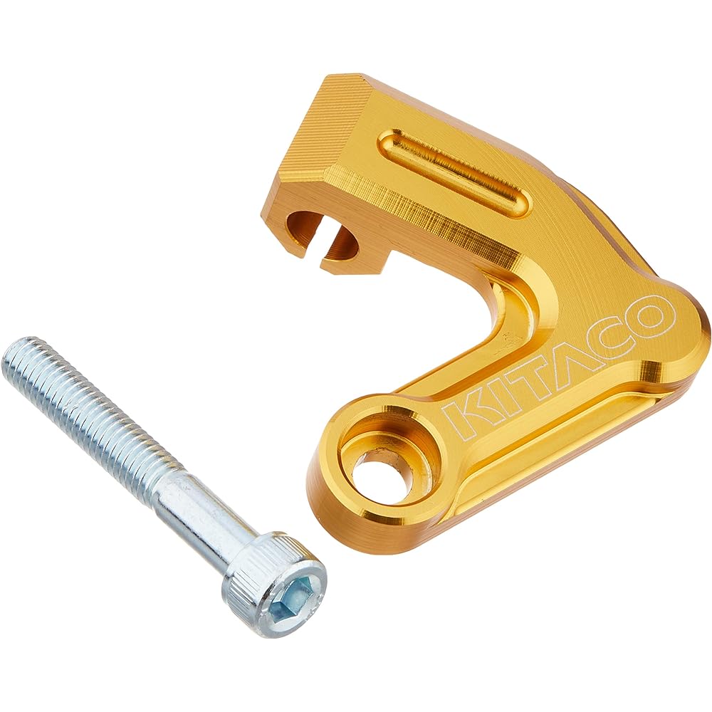 KITACO 307-1300971 Clutch Cable Receiver, Machined Aluminum, Monkey 125/Grom Gold Anodized Finish