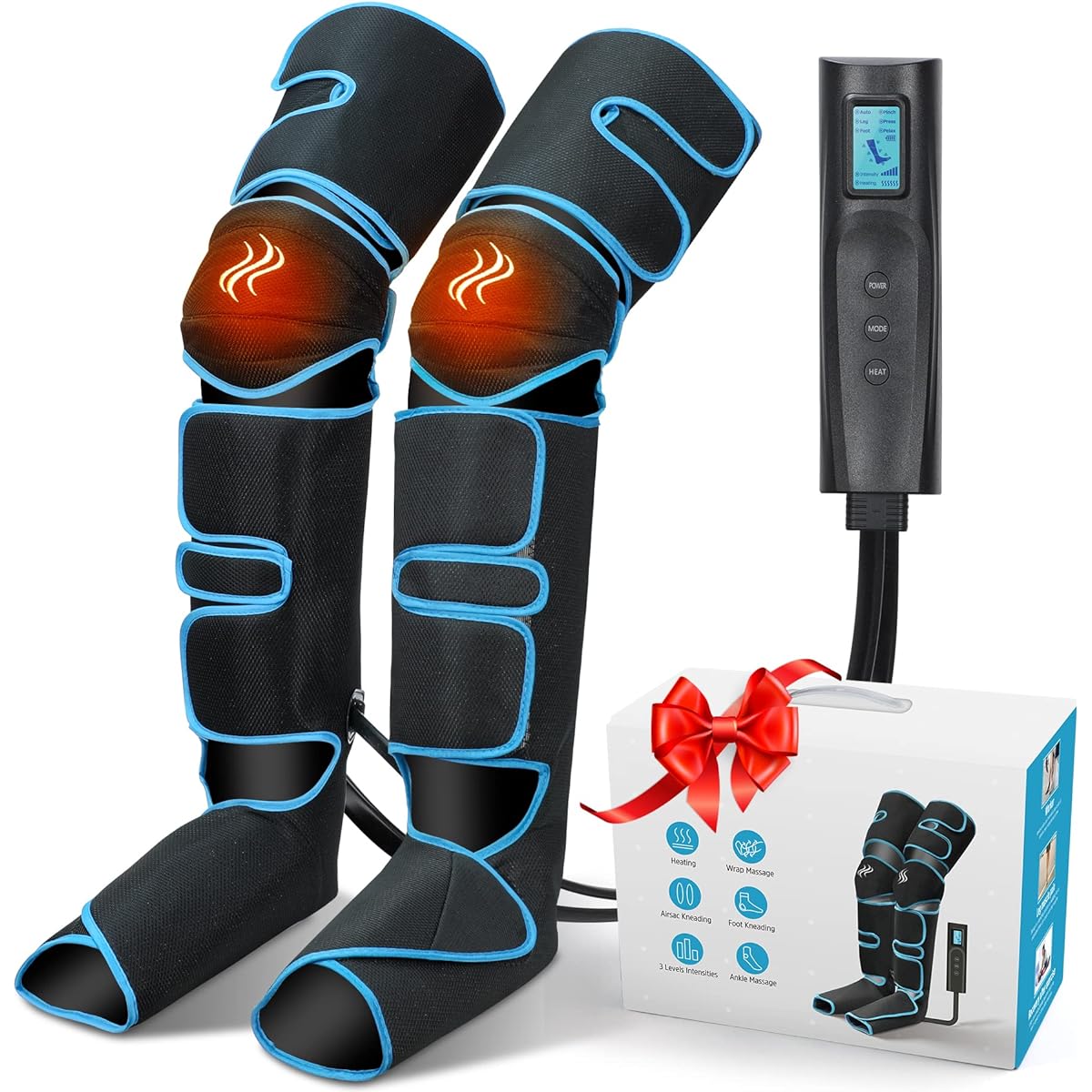 [Mother's Day Gift] Foot Care Leg Relaxer Foot Calf Relaxation Suitable for wrapping around the toes and thighs Knee warming sensation Air pressurization Remote control operation 3 levels of strength 20 minute automatic off function 6 courses Suitable fo