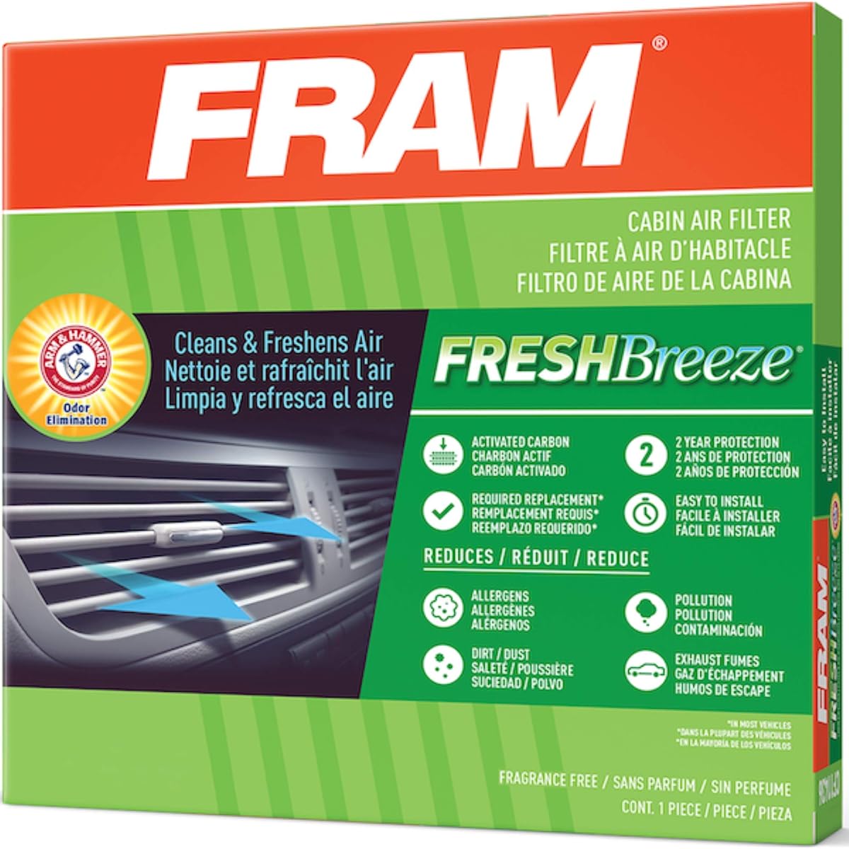 Fram CF8921A With Fresh Breeze Cabin Air Filter Arm & Hammer