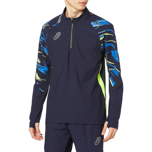 [ASICS] Soccer Wear Wind Barrier Half Zip Top 2101A242 Men's