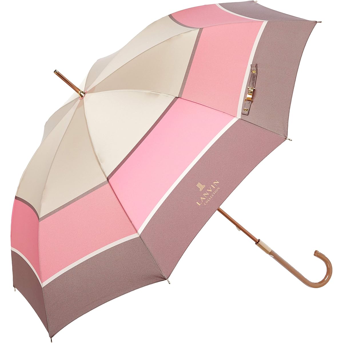 [Moonbat] LANVIN COLLECTION Rain Long Umbrella Lightweight 58cm Yarn-dyed Color Block Pink 4522408972391 Women's 21-083-10574-00-31-58 Pink Outer rib length 58cm