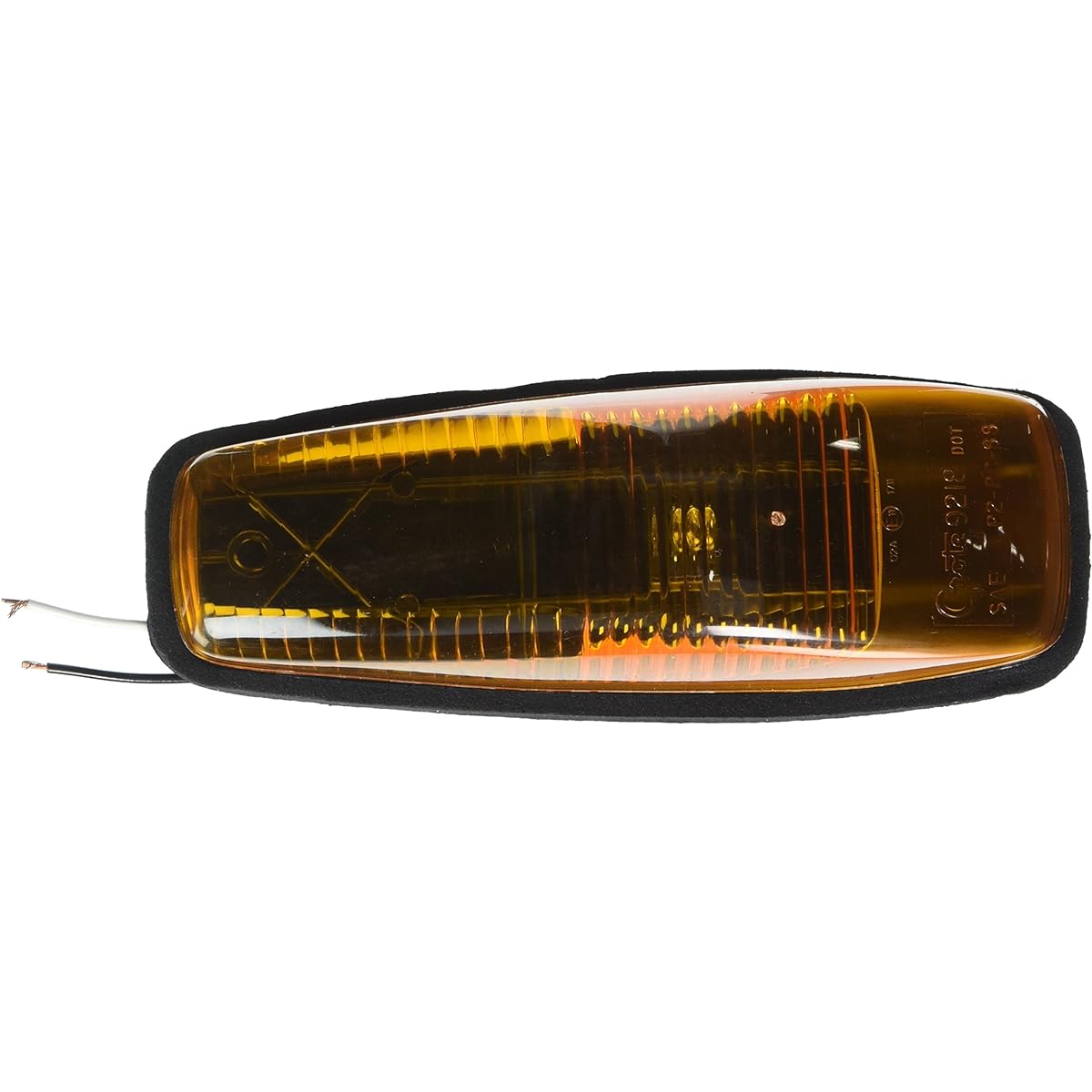GROTE 46813 Yellow small aerodynamic cab marker light chrome without bezel