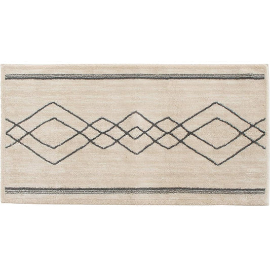 OKA Entrance Mat Beige Approximately 60cm x 110cm Thinka Vacase Anti-Slip