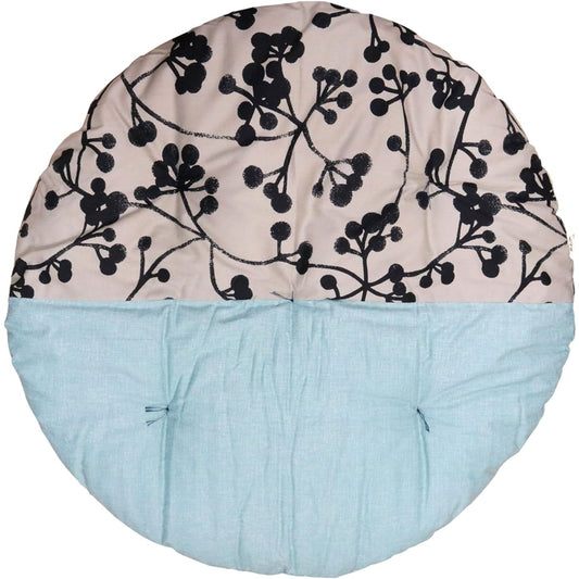 Takaoka rice cracker cushion, diameter 100cm, two-tone color, gooseberry black x Kinuta celadon