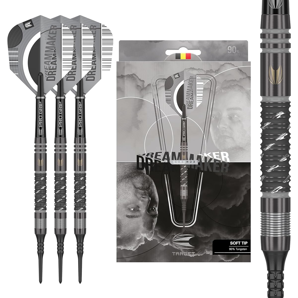 TARGET(ターゲット)DIMITRI VAN DEN BERGH 90% x ECHO 20G SOFT TIP DARTS