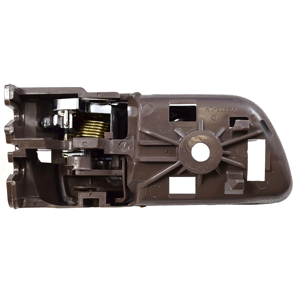 PT Auto Warehouse to -2533MB -FL -Inner internal internal door handle, brown (sandal wood) housing, with chrome lever -driver's front front front.