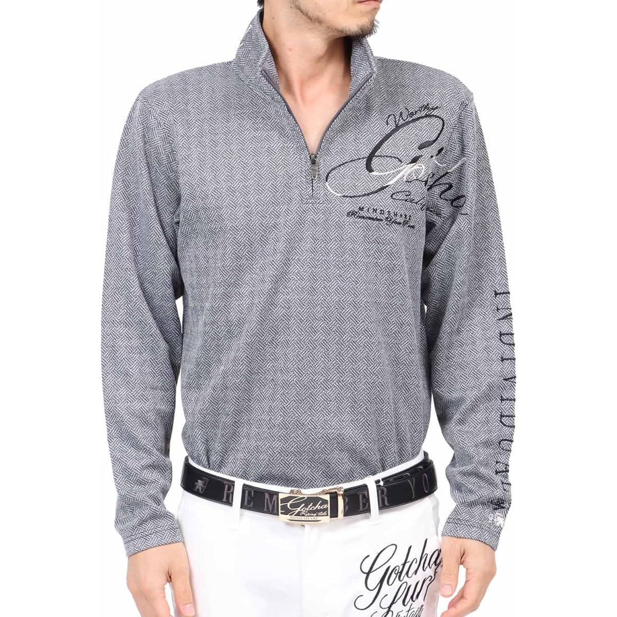 Gotcha Golf DRY Melange JQ Half Zip Long T 233GG1200