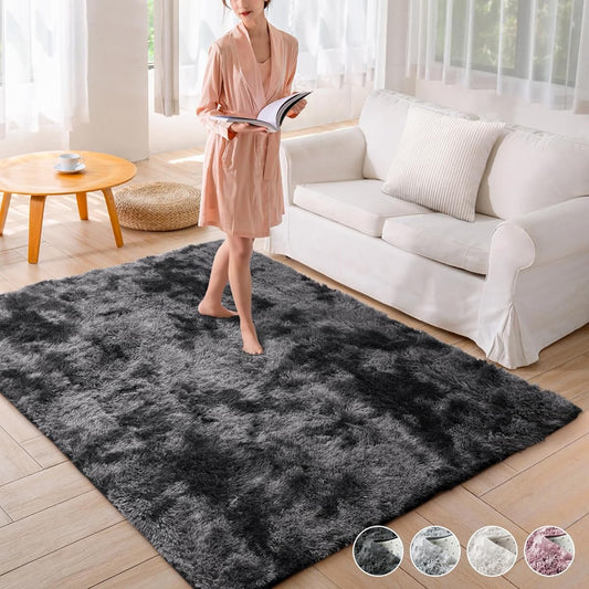 Beddiny Carpet, Rug, Memory Foam, Thick, Washable Rug, Soundproof Carpet, Hot Carpet, Shaggy Rug, Mat for Living Room, Non-slip Rug [Middle Layer: 30D High Density Urethane Thickness Approximately 1.2cm, Antibacterial and Deodorizing Treated Carpet with