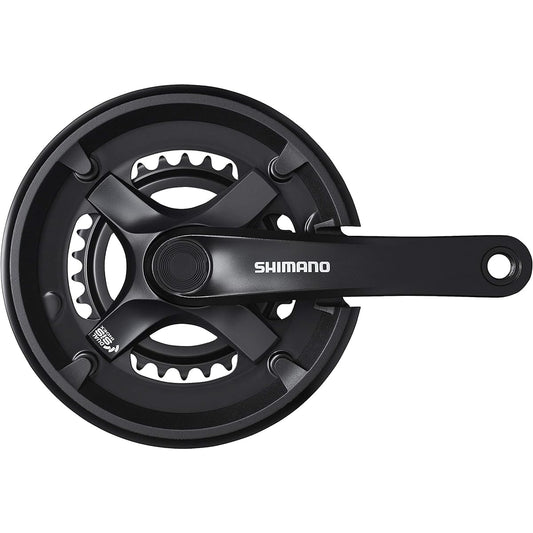 SHIMANO Crankset FC-TY501-2 Black 46X30T 175mm 8S/7S with chain guard Compatible BB square shaft 122.5mm (LL123) EFCTY5012E60CLB