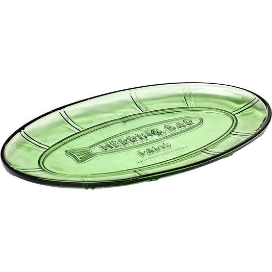 SERAX DISH OVAL FLAT SMALL TRANSPARENT GREEN TSB0816751