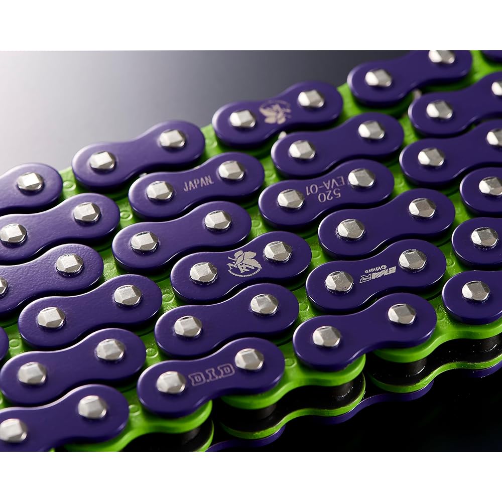 D.I.D (Daido Kogyo) Motorcycle Chain Caulk Joint Included 520EVA-01-120ZB Vi&Gr (Violet & Green) X-Ring