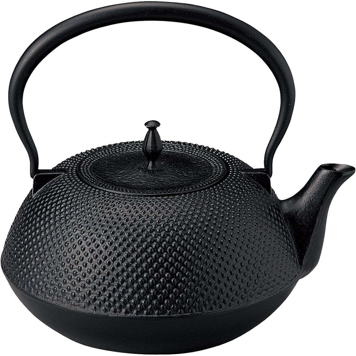 Tonami Shoten Nanbu Iron Kettle Flat Arale IH Compatible (Black) 1.5L 99-11