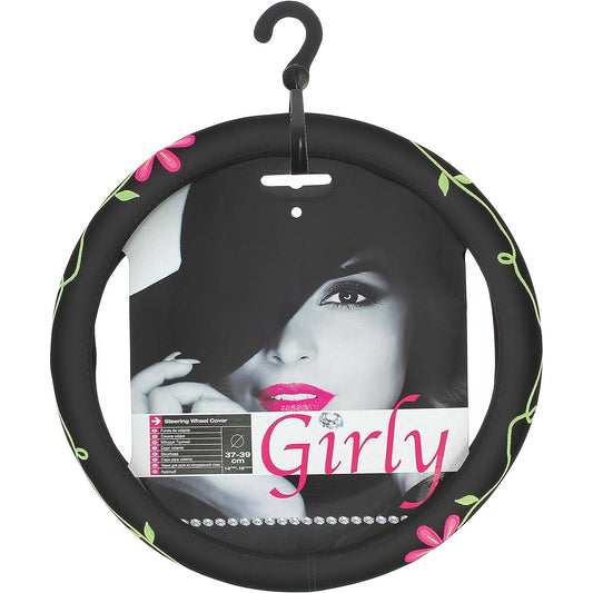 Sumex 2505090 Steering Wheel Cover Velvet Flower Power by SUMEX