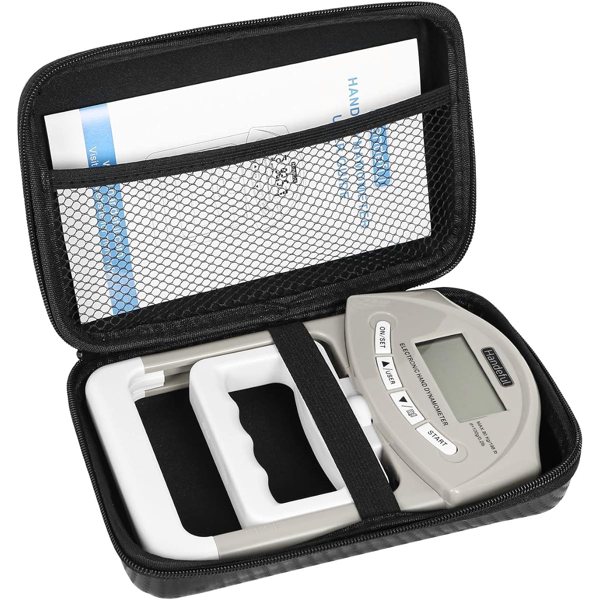 Digital Grip Strength Meter, High Accuracy, Genuine Product, Adjustable Grip Width, 0-90kg, Grip Strength Measurement, Digital Hand Grip Meter, Record Update Function, Registered 19 People, Grip Strength Training, Rehabilitation Equipment, For Muscle Str