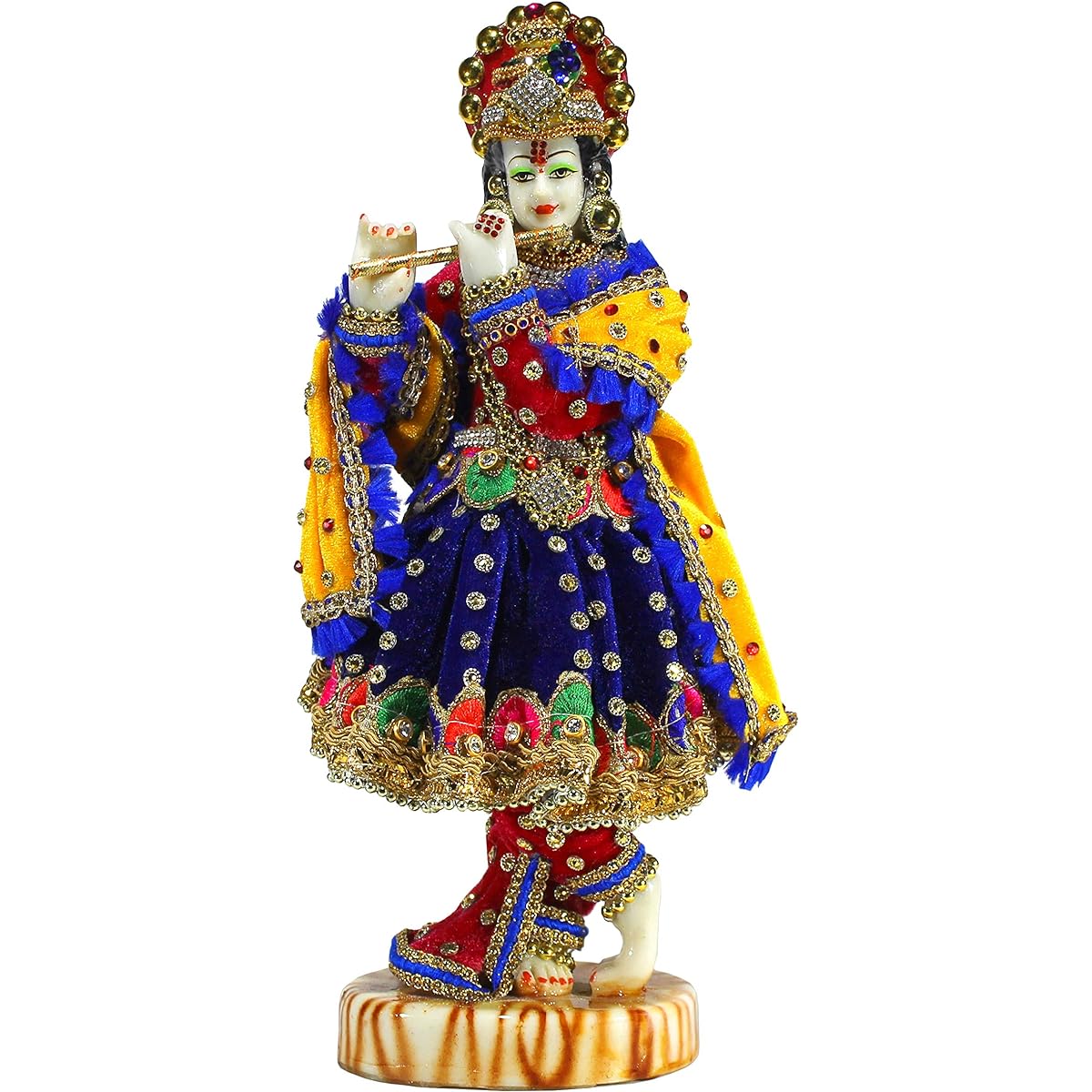 eSplanade Hand Carved God Kishan Krishna Maruti Idol Statue Sculpture - 11 Inch - Resin
