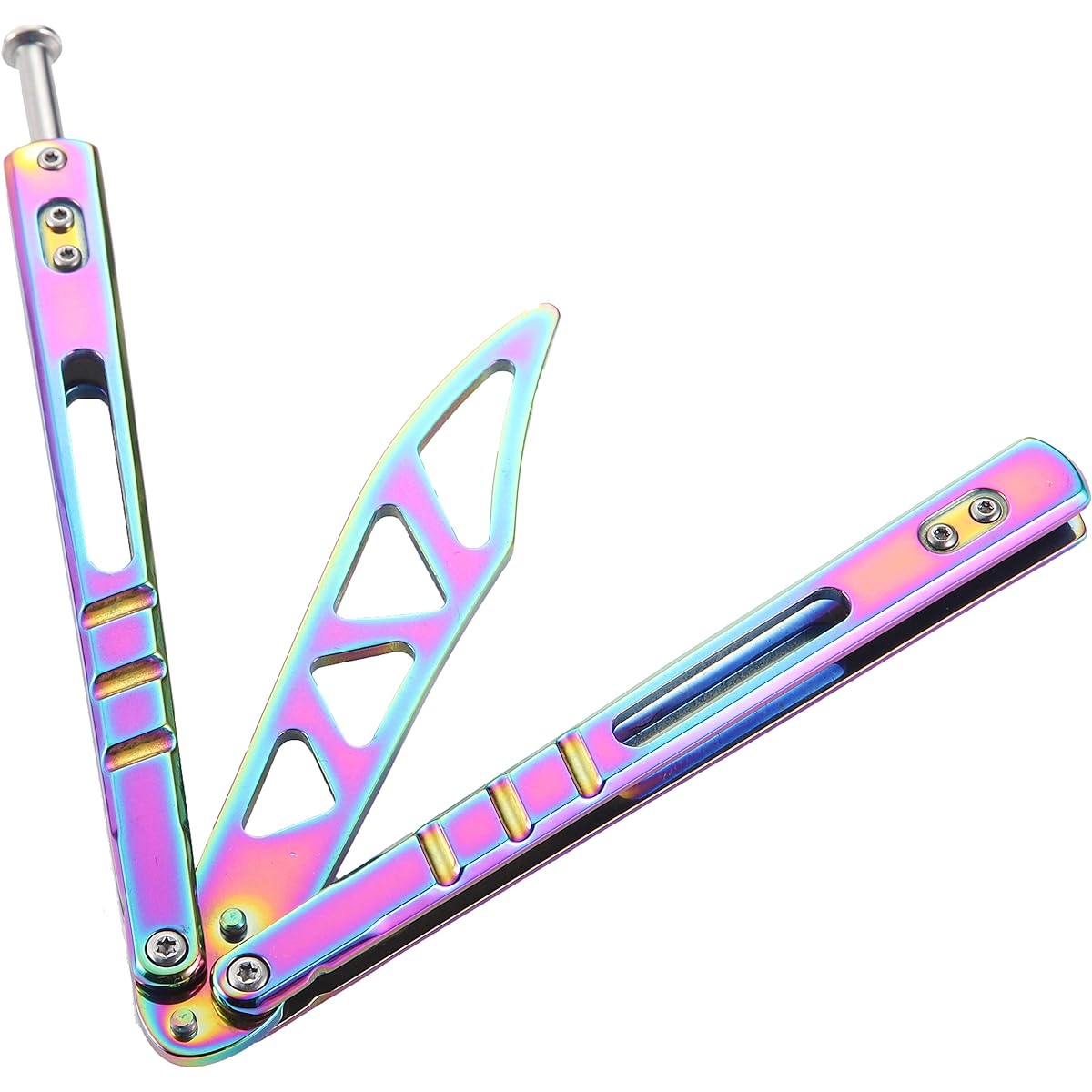 CS Foldable Butterfly Training Tool, Practice Folding Knife, Purple