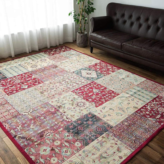 Sayan Sayan Patchwork Moquette Rug 14531 195х195 2 Tatami Red Belgium