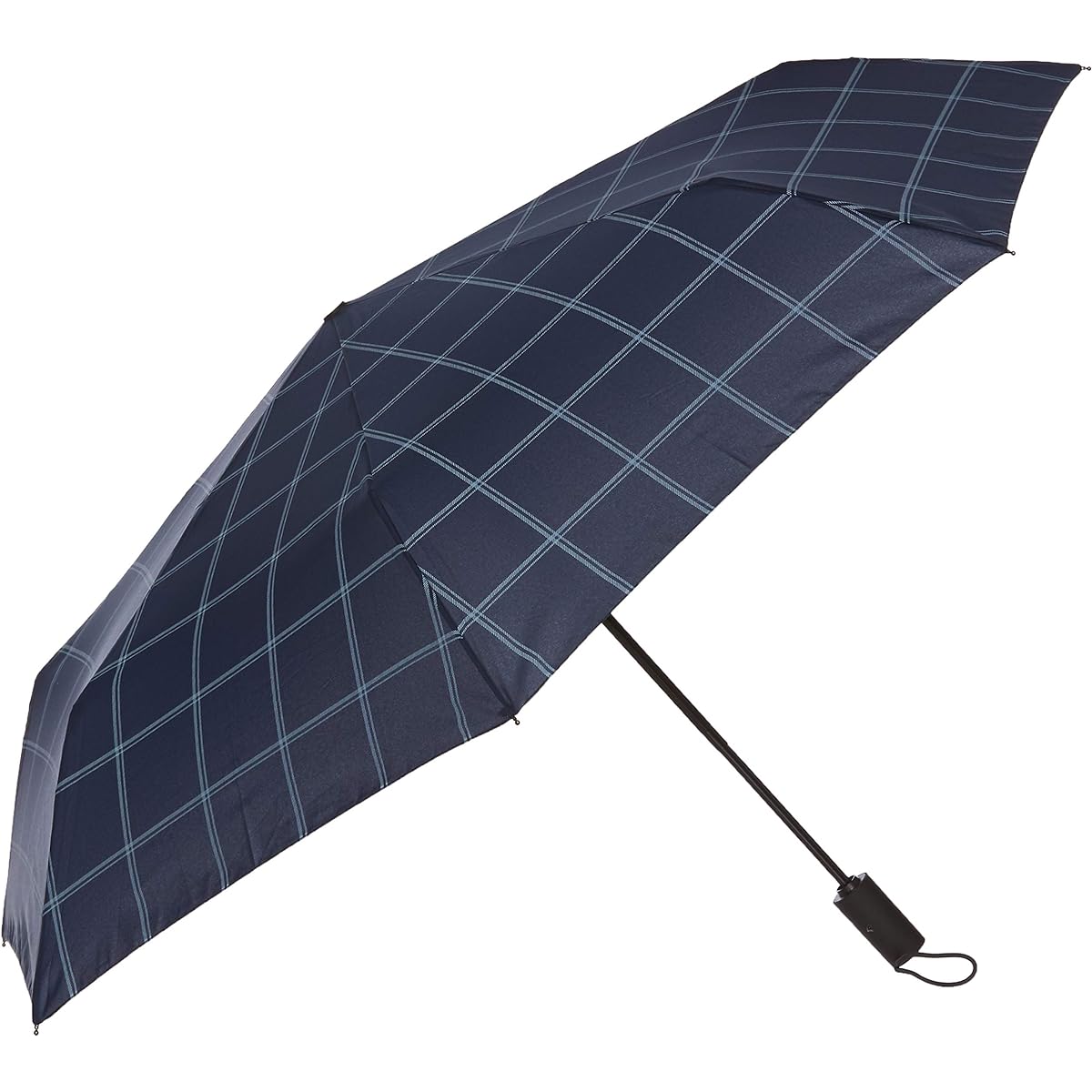 [Moonbat] Fulton [Automatic Open/Close Folding Umbrella] FULTON Men's Automatic Open/Close Folding Umbrella Check Navy Men's Navy Blue Japan F (FREE Size)