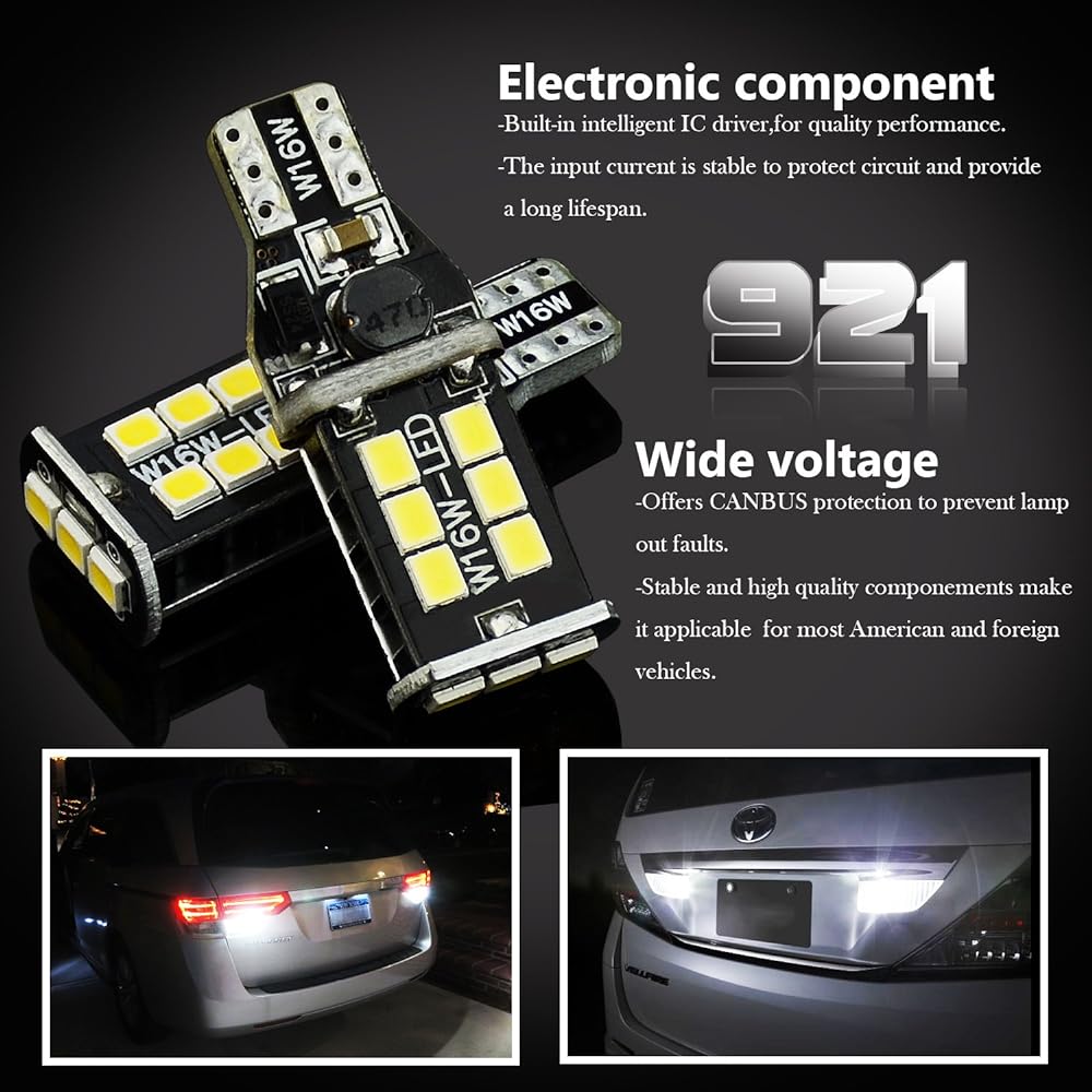 JDM ASTAR Super Bright 921 912 5730 Chipset LED Bulb for Backup Reverse Light Xenon White