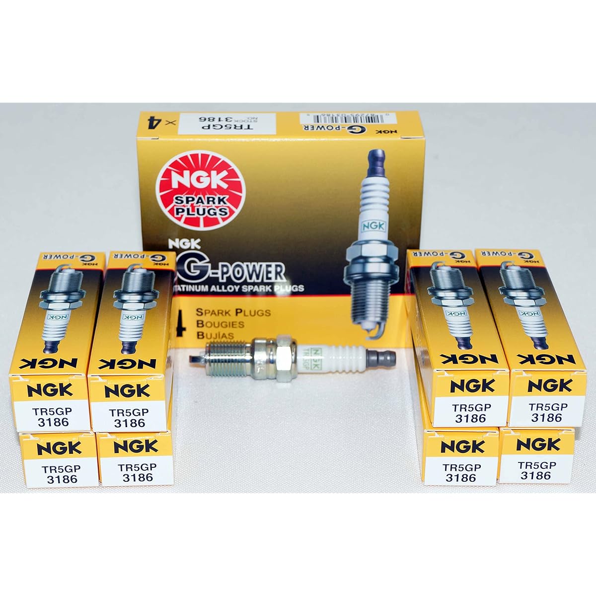 NGK # 3186 G -POWER Platinum Spark Plug TR5GP -8 pieces