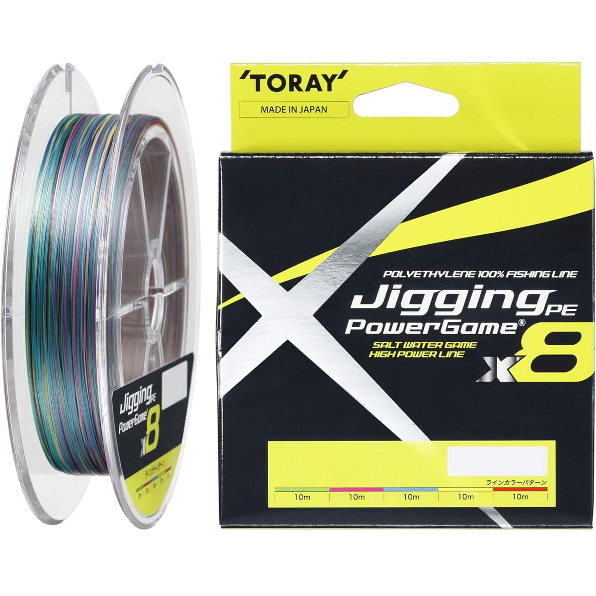 TORAY Line Jigging PE Power Game X8 300m Every 10m/5 Colors