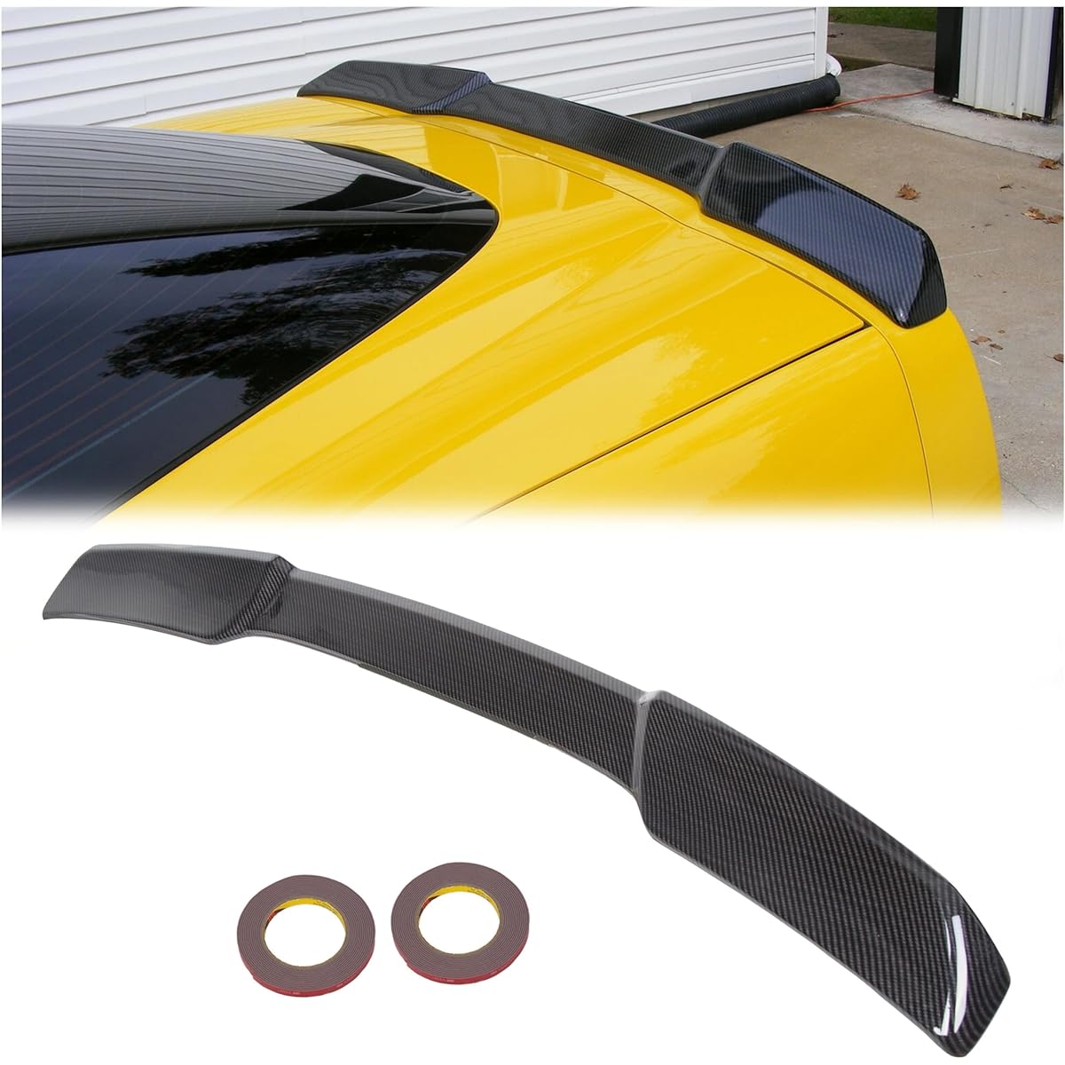 ECOTRIC Rear Tran Crid Wing Spoiler 2005-2013 Chevolier Civo Retivoli Colvet C6 ZR1 Compatible Carbon Fiber Painting