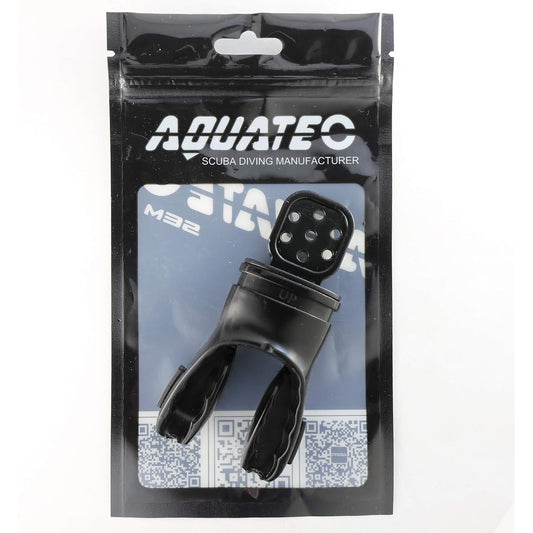 AQUATEC tooth shaped mouthpiece [MP-950] for scuba diving regulator Color: Black