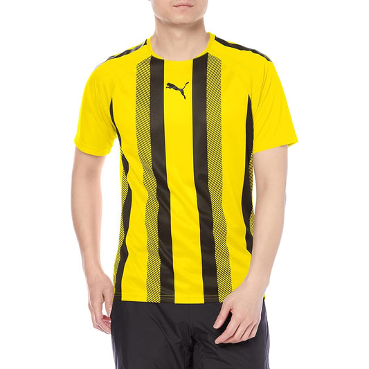 PUMA 705152 Men's Soccer Shirt TEAMLIGA Striped Game Shirt