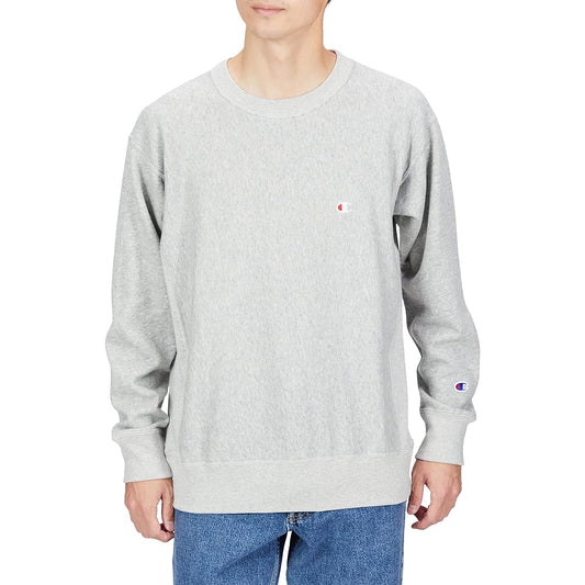 [Champion] Sweatshirt, Long Sleeve, Fleece, 100% Cotton, 10oz, One Point Logo Embroidery, Reverse Weave(R) Crew Neck Sweatshirt, C3-T016 Men's