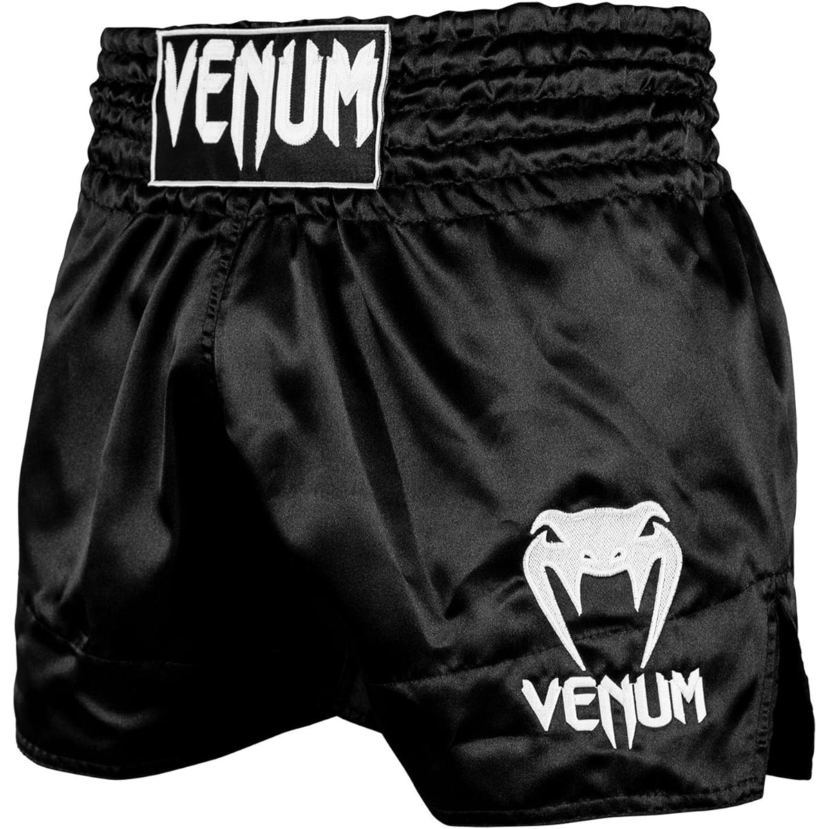 VENUM Muay Thai Trunks MUAY THAI SHORTS CLASSIC (Black x White) //Kick Pants Boxing Trunks Sportswear Martial Arts